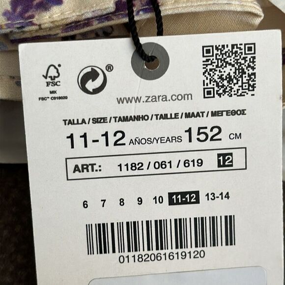 ZARA Kids | Light Mauve | CRYSTAL FLORAL DRESS - Picture 5 of 6